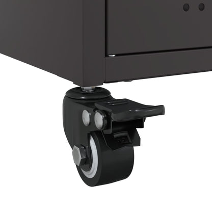 vidaXL TV Cabinet Black 100.5x39x43.5 cm Steel