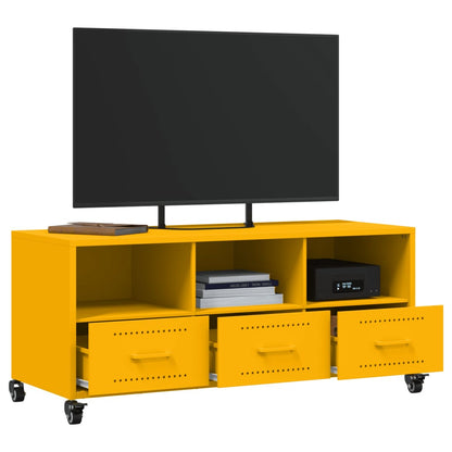 vidaXL TV Cabinet Mustard Yellow 100,5x39x43,5 cm Steel