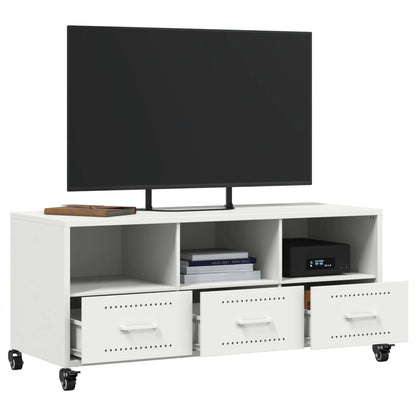 vidaXL TV Cabinet White 100.5x39x43.5 cm Steel