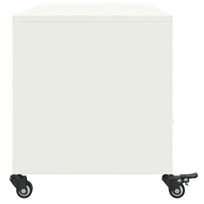vidaXL TV Cabinet White 100.5x39x43.5 cm Steel