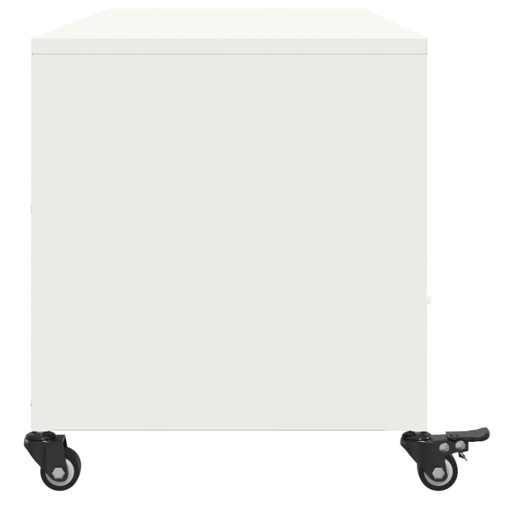 vidaXL TV Cabinet White 100,5x39x43,5 cm Steel