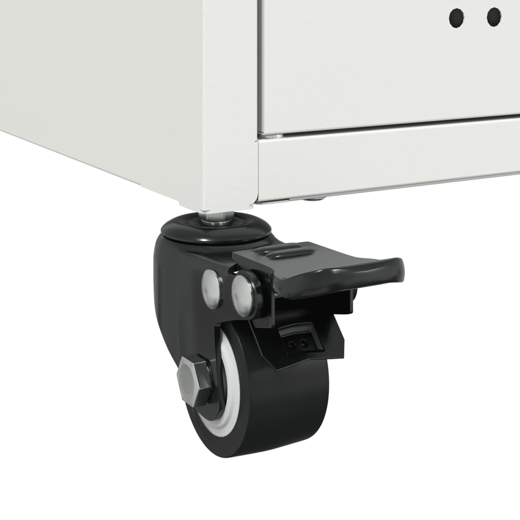 vidaXL TV Cabinet White 100.5x39x43.5 cm Steel