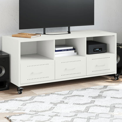 vidaXL TV Cabinet White 100.5x39x43.5 cm Steel