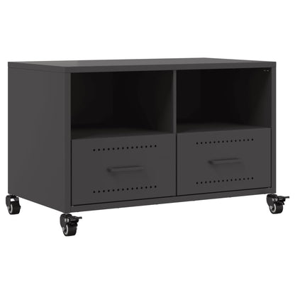 vidaXL TV Cabinet Black 68x39x43,5 cm Steel