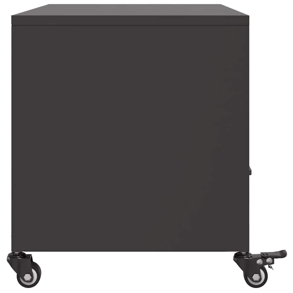 vidaXL TV Cabinet Black 68x39x43,5 cm Steel