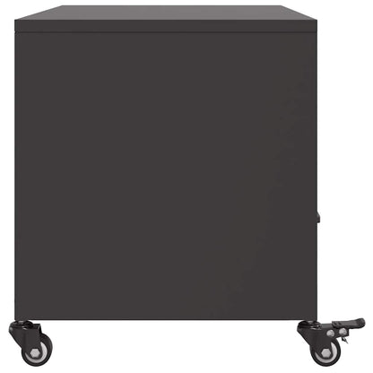 vidaXL TV Cabinet Black 68x39x43,5 cm Steel