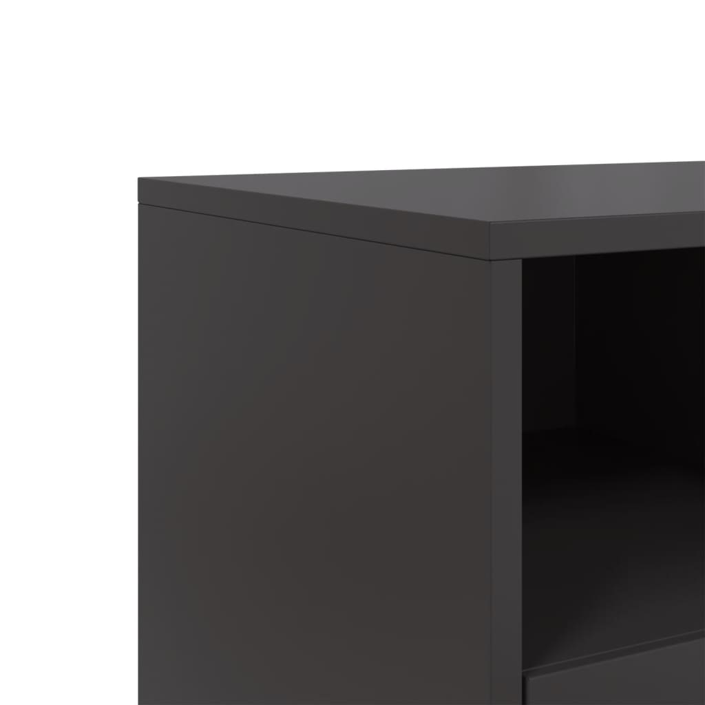 vidaXL TV Cabinet Black 68x39x43.5 cm Steel