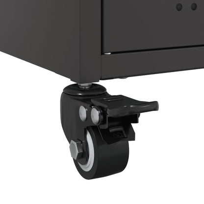 vidaXL TV Cabinet Black 68x39x43.5 cm Steel