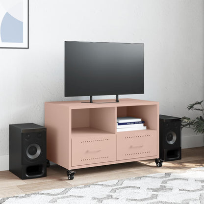 vidaXL TV Cabinet Pink 68x39x43,5 cm Steel