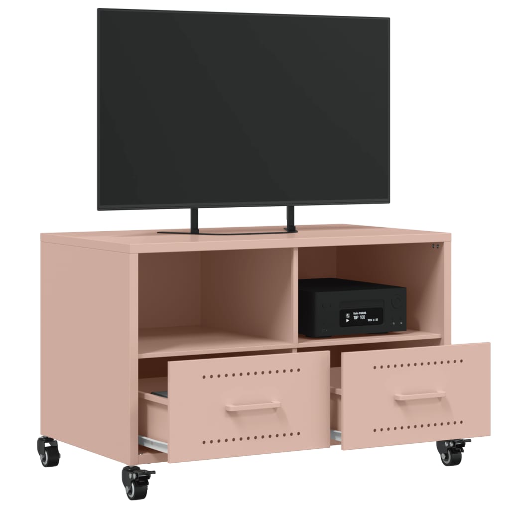 vidaXL TV Cabinet Pink 68x39x43,5 cm Steel