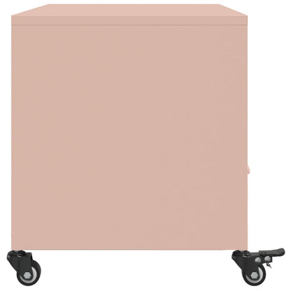 vidaXL TV Cabinet Pink 68x39x43,5 cm Steel