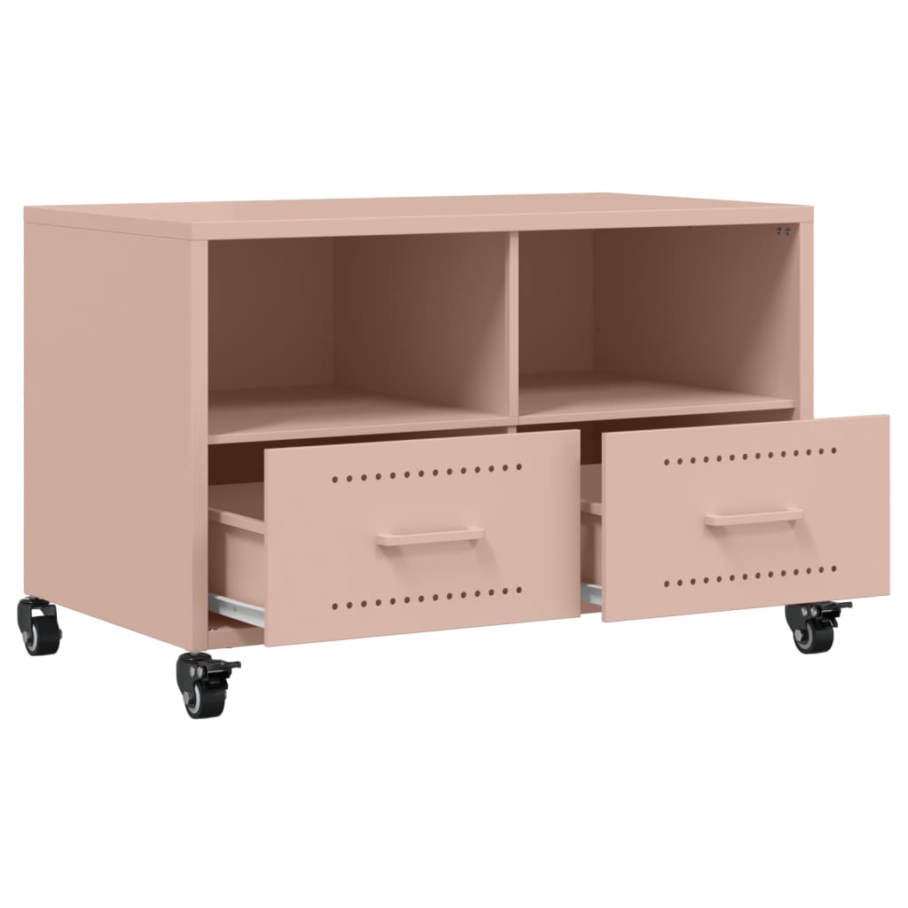 vidaXL TV Cabinet Pink 68x39x43,5 cm Steel