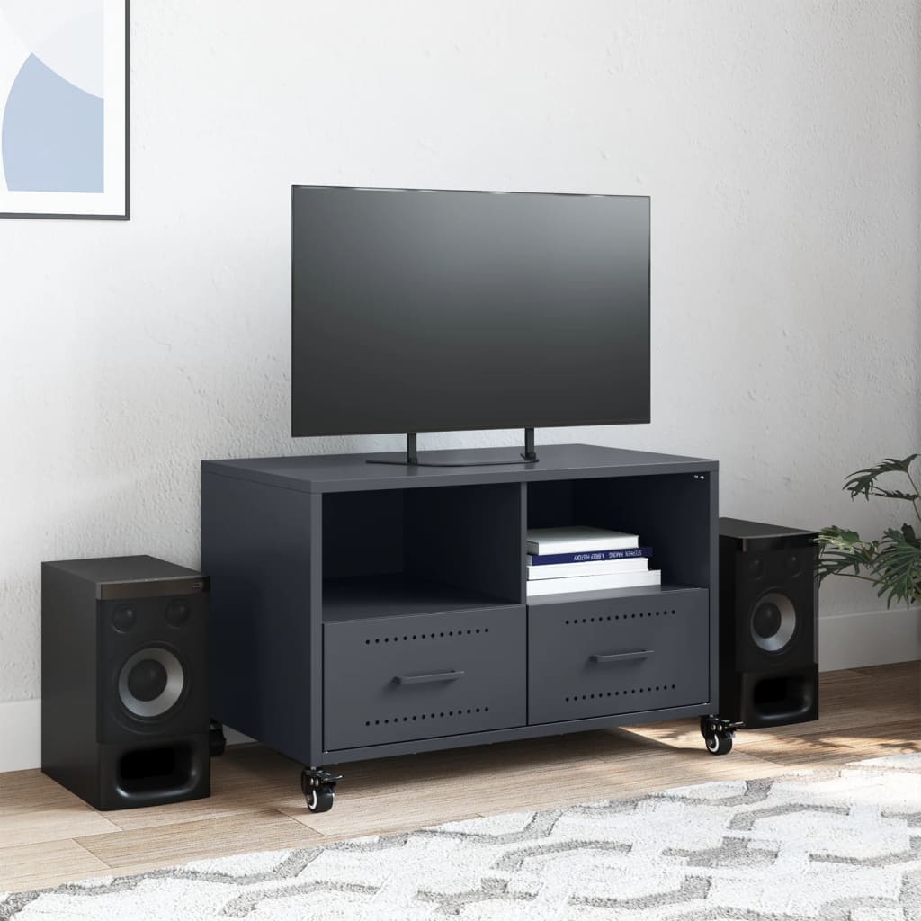 vidaXL TV Cabinet Anthracite 68x39x43,5 cm Steel