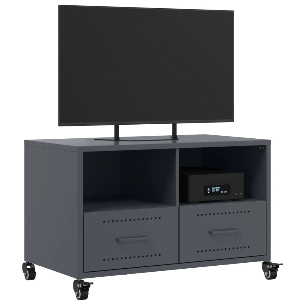 vidaXL TV Cabinet Anthracite 68x39x43,5 cm Steel