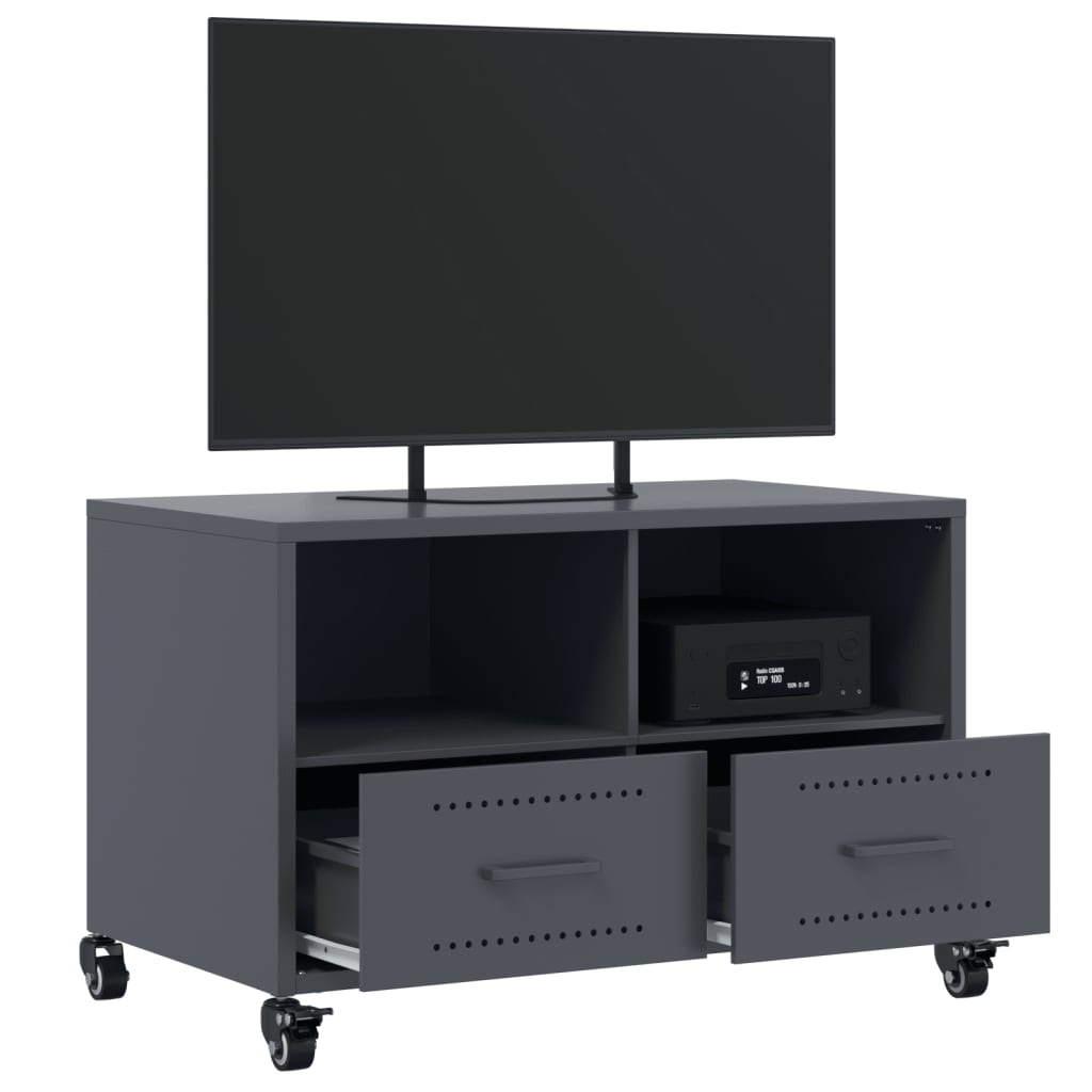 vidaXL TV Cabinet Anthracite 68x39x43,5 cm Steel