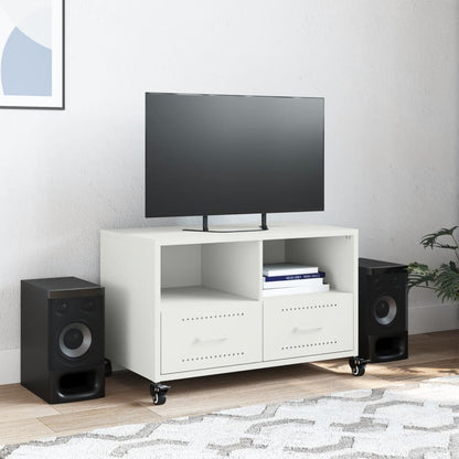 vidaXL TV Cabinet White 68x39x43.5 cm Steel