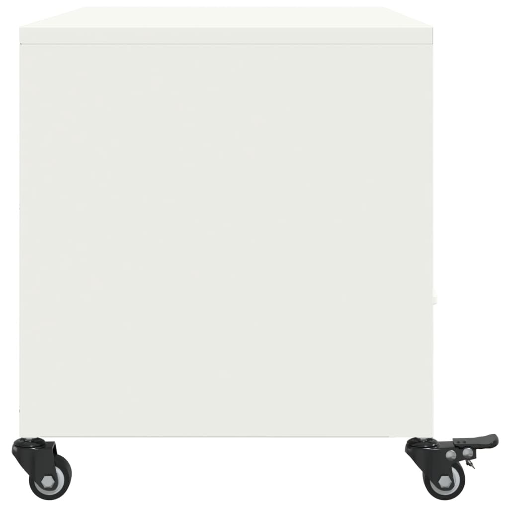vidaXL TV Cabinet White 68x39x43.5 cm Steel