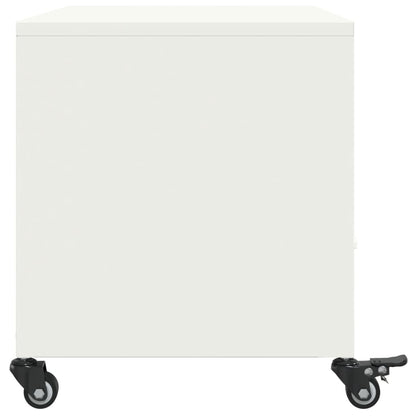 vidaXL TV Cabinet White 68x39x43.5 cm Steel