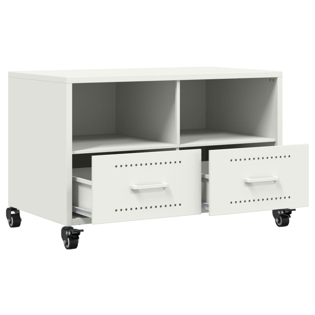 vidaXL TV Cabinet White 68x39x43.5 cm Steel