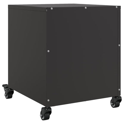 vidaXL Bedside Cabinet Black 36x39x43.5 cm Steel