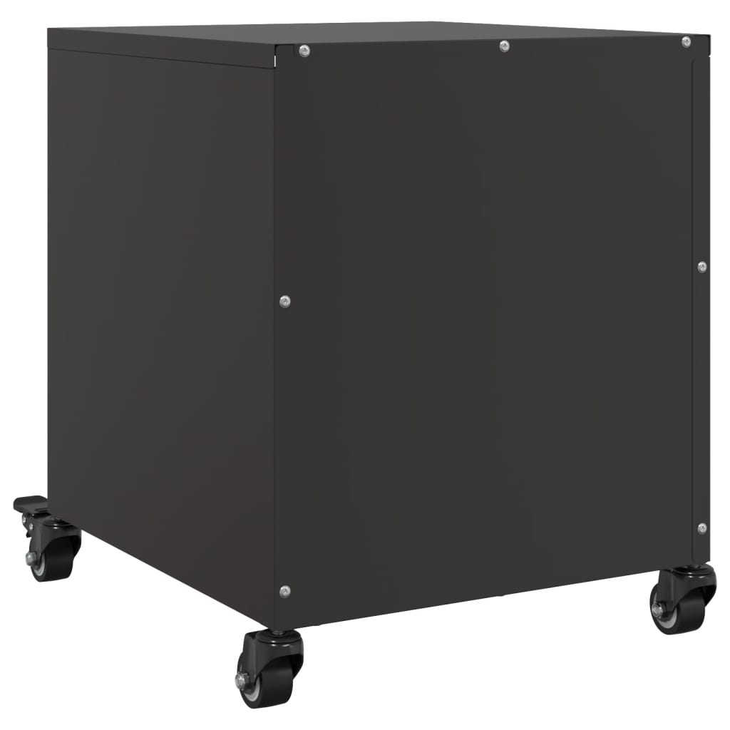 vidaXL Bedside Cabinets 2 pcs Black 36x39x43.5 cm Steel