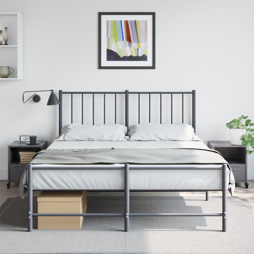 vidaXL Bedside Cabinets 2 pcs Anthracite 36x39x43.5 cm Steel