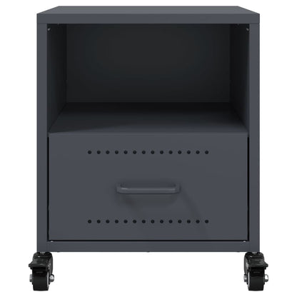 vidaXL Bedside Cabinets 2 pcs Anthracite 36x39x43.5 cm Steel