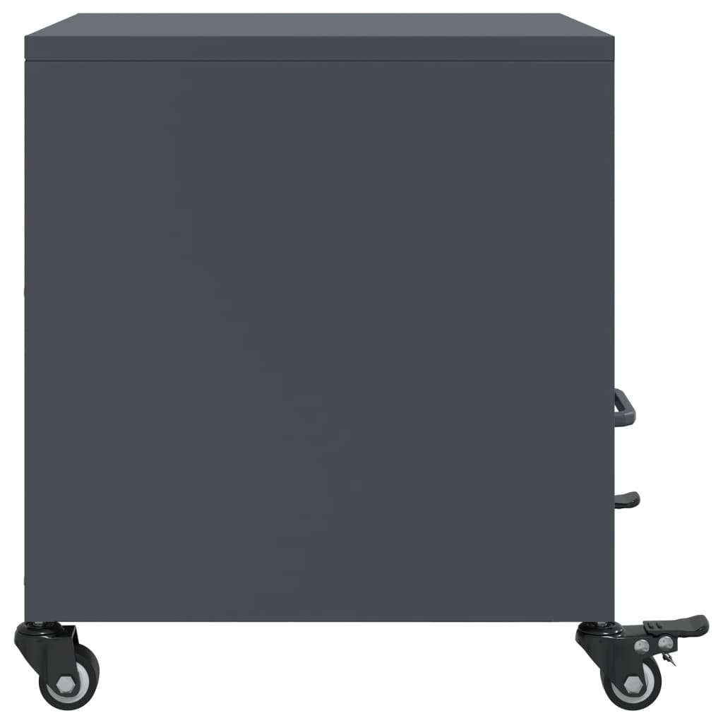 vidaXL Bedside Cabinets 2 pcs Anthracite 36x39x43.5 cm Steel