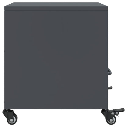 vidaXL Bedside Cabinets 2 pcs Anthracite 36x39x43.5 cm Steel