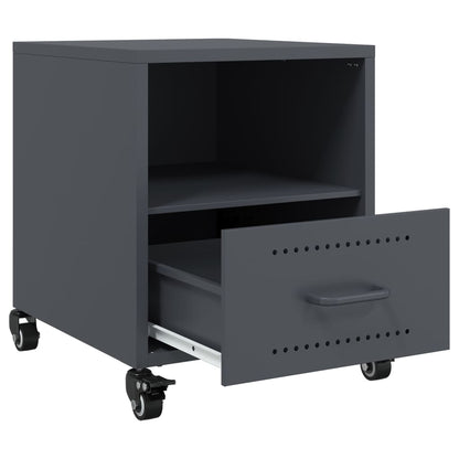 vidaXL Bedside Cabinets 2 pcs Anthracite 36x39x43.5 cm Steel