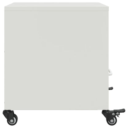 vidaXL Bedside Cabinets 2 pcs White 36x39x43.5 cm Steel