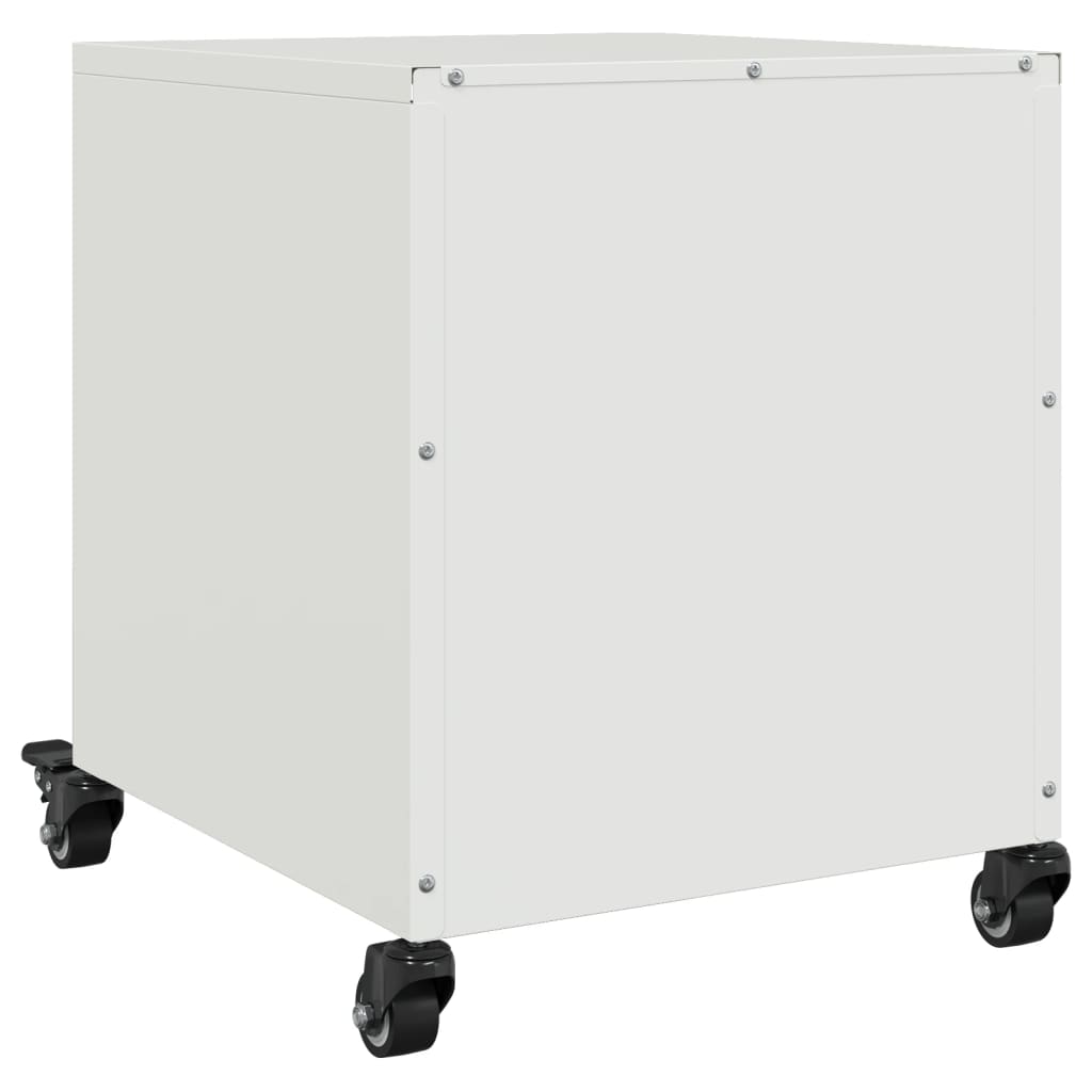 vidaXL Bedside Cabinets 2 pcs White 36x39x43.5 cm Steel
