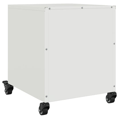 vidaXL Bedside Cabinets 2 pcs White 36x39x43.5 cm Steel
