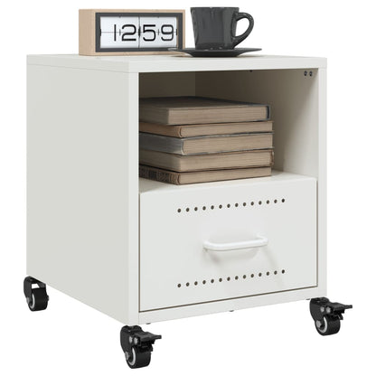 vidaXL Bedside Cabinets 2 pcs White 36x39x43.5 cm Steel