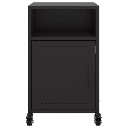 vidaXL Bedside Cabinets 2 pcs Black 36x39x59 cm Steel