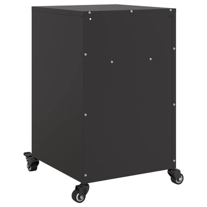 vidaXL Bedside Cabinets 2 pcs Black 36x39x59 cm Steel