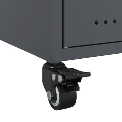 vidaXL Bedside Cabinets 2 pcs Anthracite 36x39x59 cm Steel