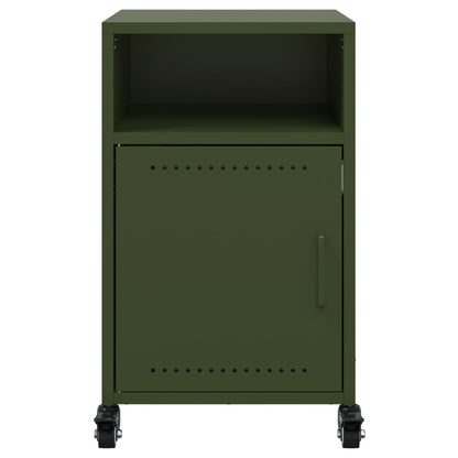 vidaXL Bedside Cabinets 2 pcs Olive Green 36x39x59 cm Steel