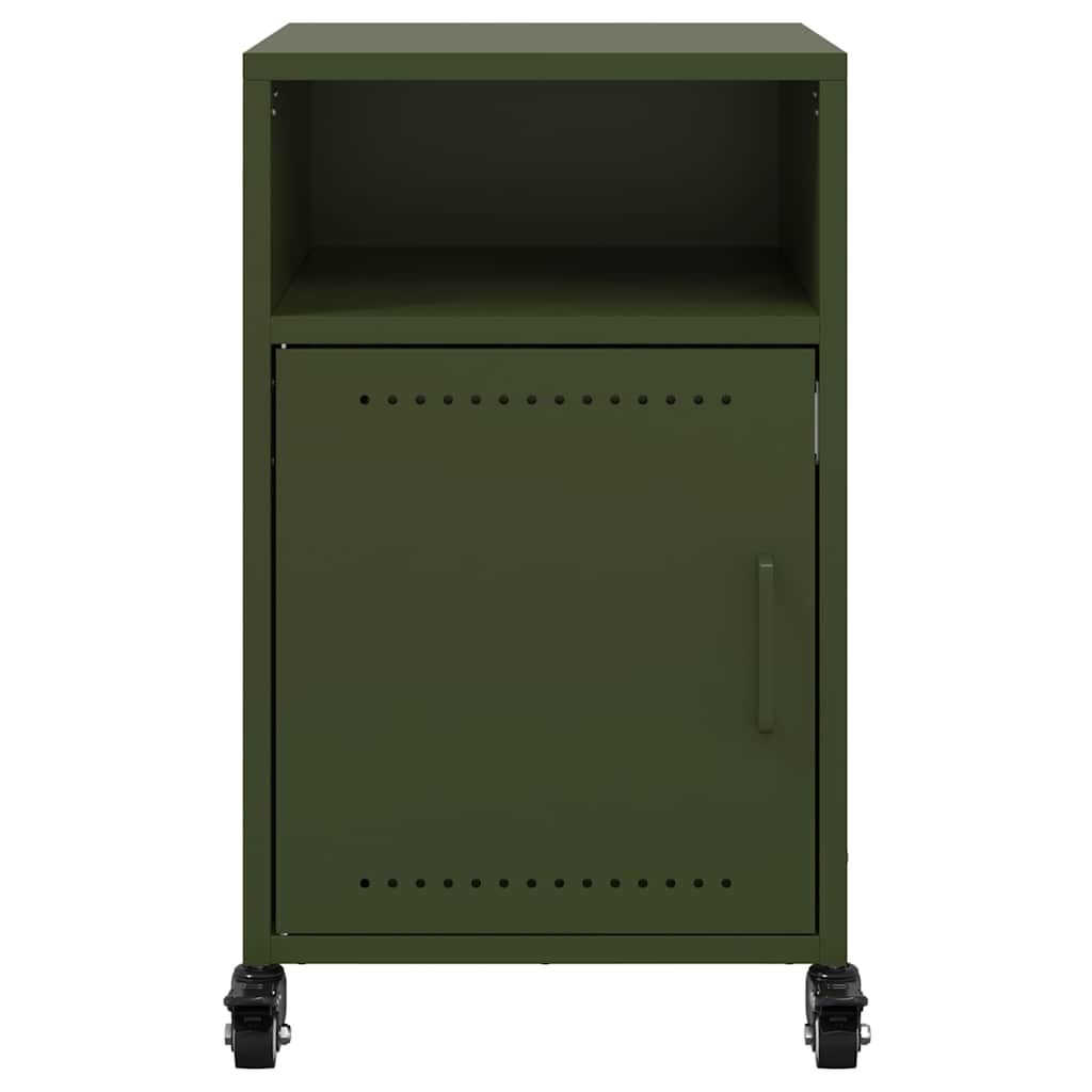 vidaXL Bedside Cabinets 2 pcs Olive Green 36x39x59 cm Steel