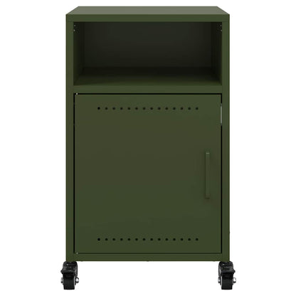 vidaXL Bedside Cabinets 2 pcs Olive Green 36x39x59 cm Steel