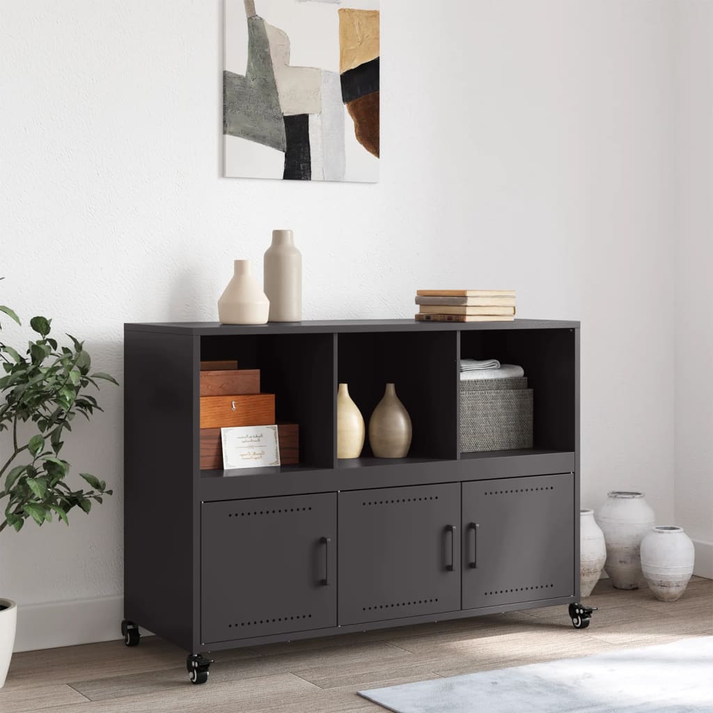 vidaXL Sideboard Black 100,5x39x72 cm Steel