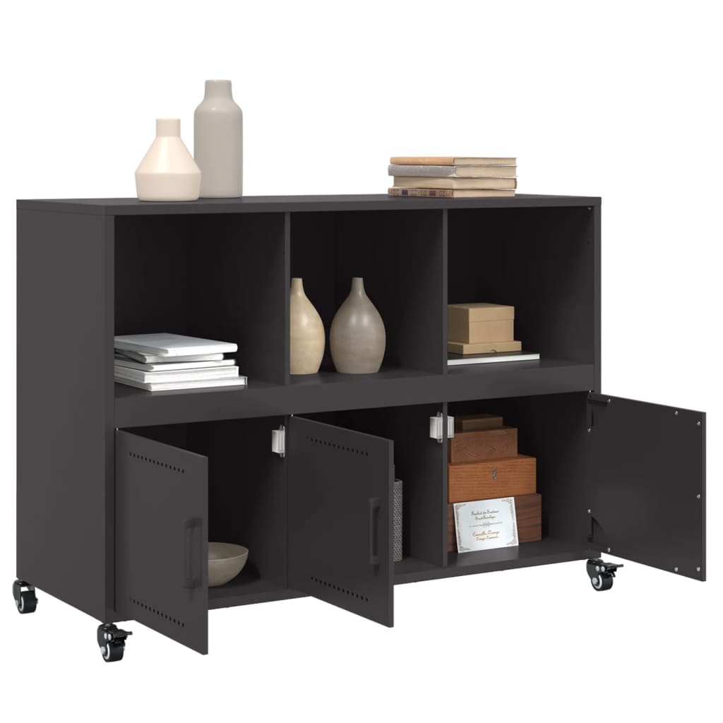 vidaXL Sideboard Black 100,5x39x72 cm Steel