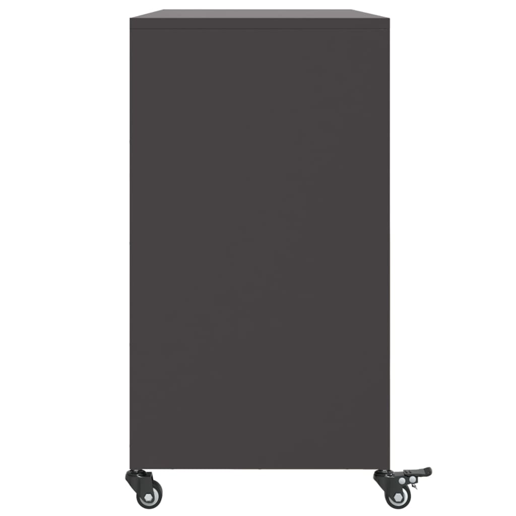 vidaXL Sideboard Black 100,5x39x72 cm Steel