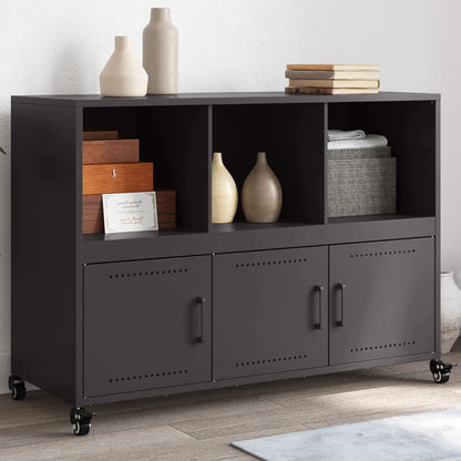 vidaXL Sideboard Black 100,5x39x72 cm Steel