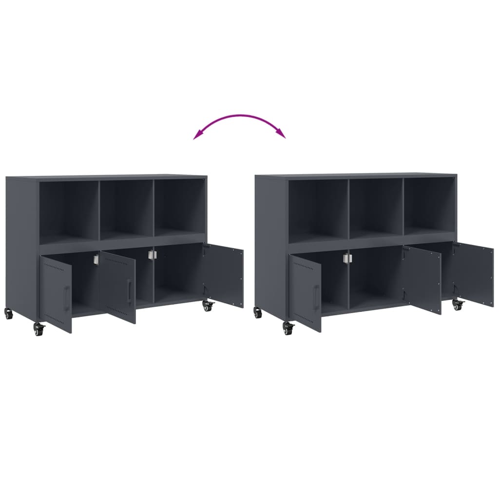 vidaXL Sideboard Anthracite 100.5x39x72 cm Steel