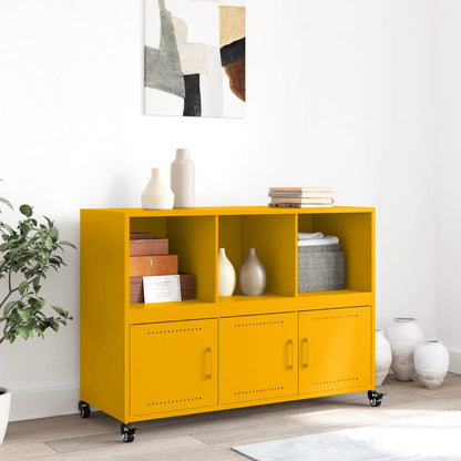 vidaXL Sideboard Mustard Yellow 100,5x39x72 cm Steel