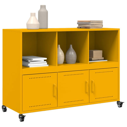 vidaXL Sideboard Mustard Yellow 100,5x39x72 cm Steel