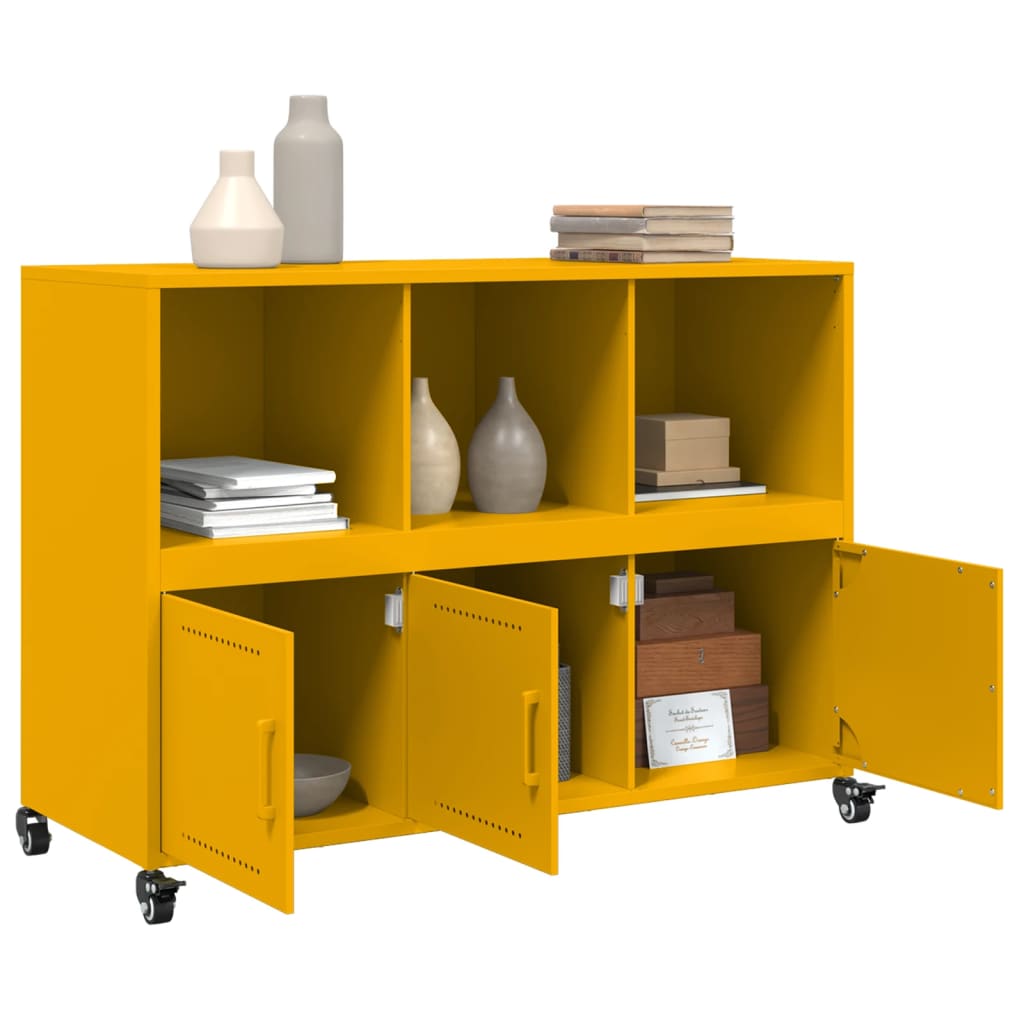 vidaXL Sideboard Mustard Yellow 100,5x39x72 cm Steel