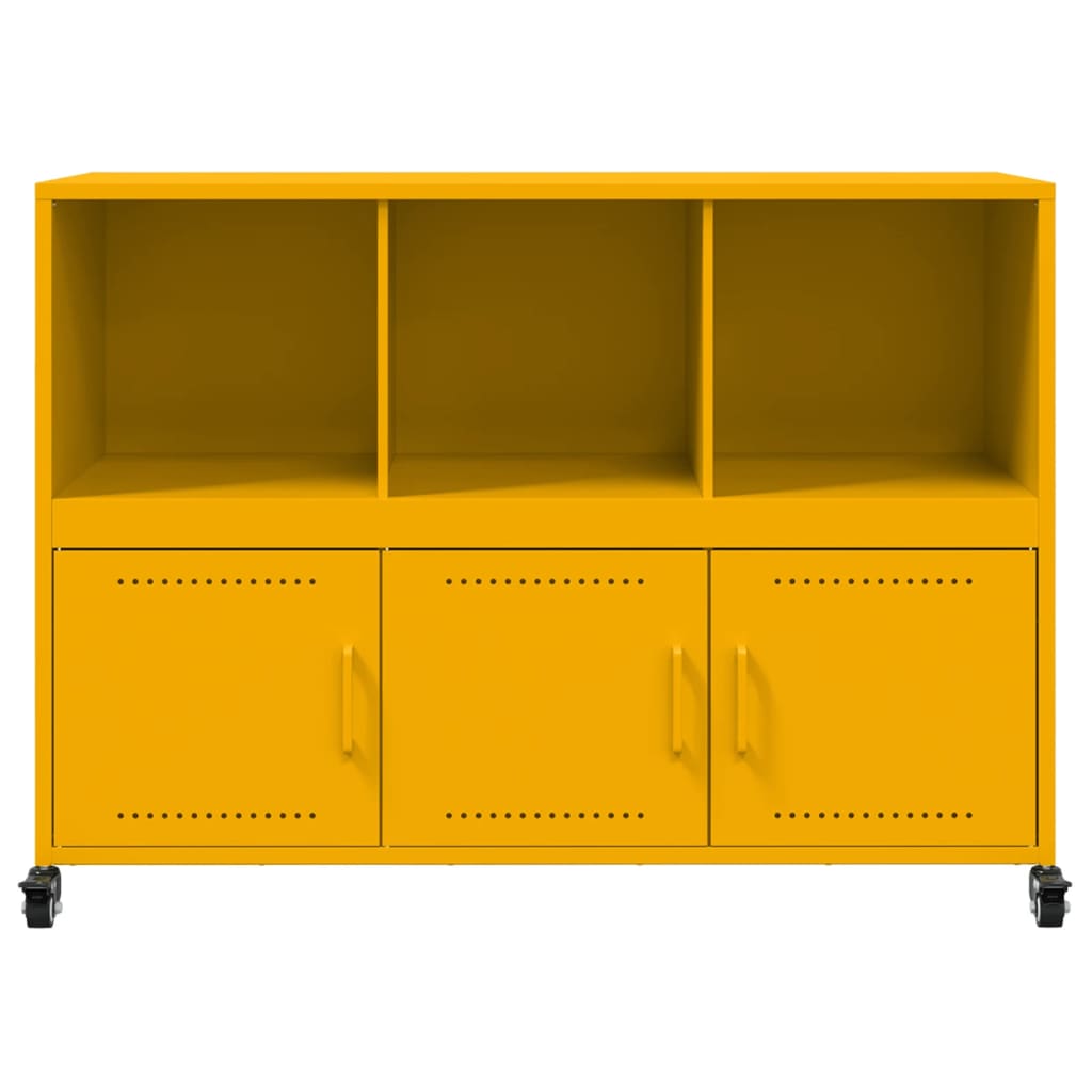 vidaXL Sideboard Mustard Yellow 100,5x39x72 cm Steel