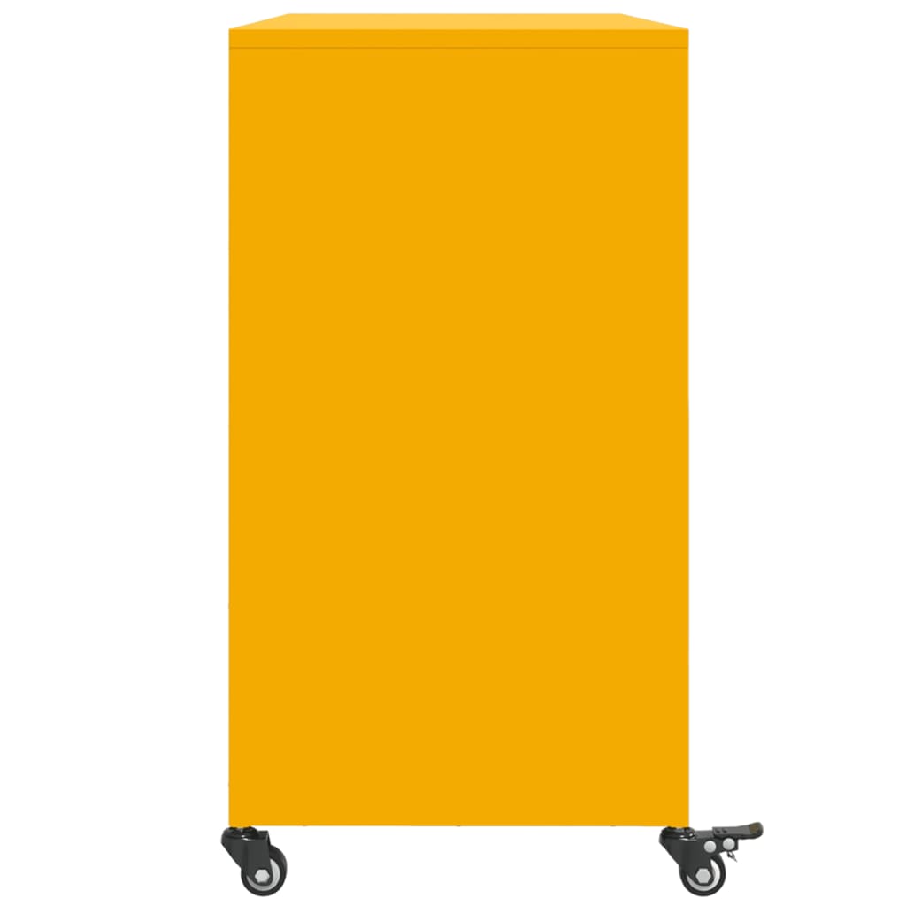 vidaXL Sideboard Mustard Yellow 100,5x39x72 cm Steel